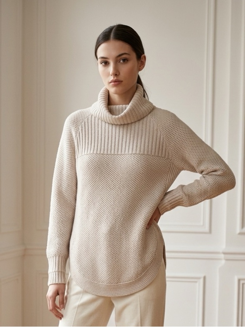 RW&CO Chunky Knit Turtleneck Sweater | Size Small